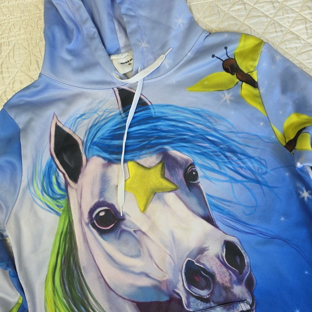 Zootop Bear Starlite Rainbow Brite White Horse Star XL Graphic All‎ Over Print
